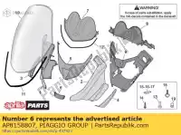 AP8158807, Piaggio Group, Voorscherm vergrendeling. rood aprilia  atlantic 500 2001 2002 2003 2004, Nieuw