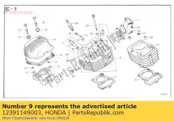 Aquí puede pedir junta, tapa de cabeza (arai) de Honda , con el número de pieza 12391149003: