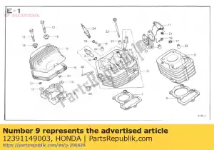 honda 12391149003 junta, tapa de cabeza (arai) - Lado inferior