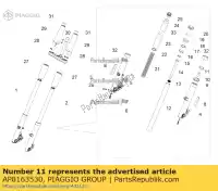 AP8163530, Piaggio Group, struik aprilia moto-guzzi  audace audace 1400 carbon abs eldorado 1400 abs (apac) pegaso pegaso strada trail zgulc000 zgulc001 zgulca00 zgulcb00 zgulcb0001 zgulce00 zgulcu00 zgulcu01 zgulcua0 zgulcub001 zgulcub1 zgulvc04 zgulve00 650 660 1400 2005 2006 2007 2008, Nieuw