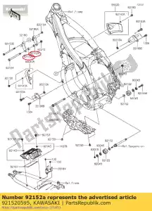 kawasaki 921520595 col, 10.2x20x10 klx450a8f - La partie au fond