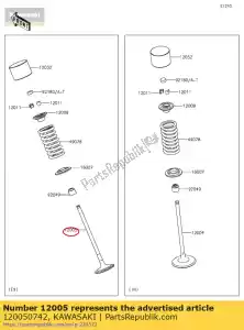 kawasaki 120050742 soupape d'échappement er650eef - La partie au fond