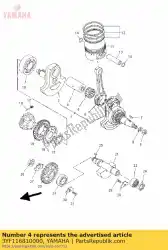 Qui puoi ordinare perno, manovella 1 da Yamaha , con numero parte 3YF116810000: