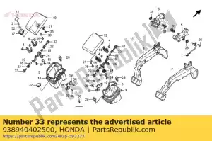 honda 938940402500 lavadora de parafusos, 4x25 - Lado inferior