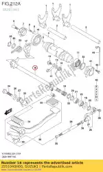 Here you can order the shaft,gear shif from Suzuki, with part number 2551040H00: