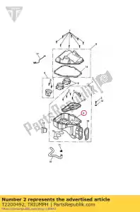 triumph T2200492 airbox, inferiore, stampaggio - Il fondo