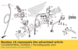 slider keel van Honda, met onderdeel nummer 53169KRH900, bestel je hier online: