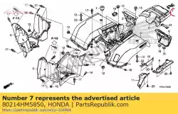 Qui puoi ordinare banda, cassetta degli attrezzi da Honda , con numero parte 80214HM5850: