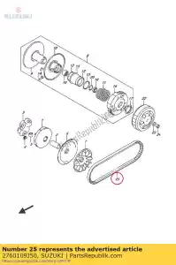 suzuki 2760109J50 cinto - Lado inferior