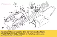 77215MCWH00ZB, Honda, conjunto de capuz, rr. (wl) * tipo2 * (tipo2) honda vfr 800 2006 2007 2008, Novo