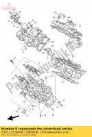 2S3111030900, Yamaha, conjunto de culata de cilindro 2 yamaha vmx 1700 2009 2010 2011 2012 2015 2016, Nuevo