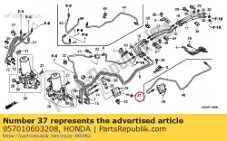 Aqui você pode pedir o parafuso, flange, 6x32 em Honda , com o número da peça 957010603208: