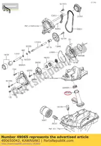 Kawasaki 490650042 huile de filtre - La partie au fond