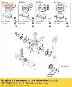 ktm 58030632000 rechthoekige ring 95mm - Onderkant