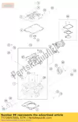 Tutaj możesz zamówić zestaw uszczelek cyl. 250 sx-f / exc-f od KTM , z numerem części 77730097000: