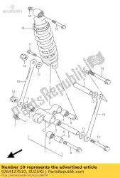 staaf, rr cush. Lvr van Suzuki, met onderdeel nummer 6264127E10, bestel je hier online: