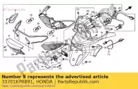 33701KPR891, Honda, base comp., rr. combinación honda cbf xl 125 600 1000 2005 2006 2007 2008 2009 2010 2011, Nuevo