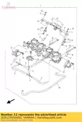 Tutaj możesz zamówić przegub, korpus przepustnicy 1 od Yamaha , z numerem części 2CR137950000: