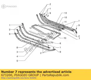 Piaggio Group 673200 prawy pasek pogodowy - Dół