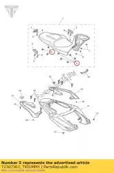 Qui puoi ordinare base del sedile del piede in gomma da Triumph , con numero parte T2307367: