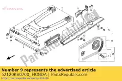 Aquí puede pedir collarín, tensor de cadena de Honda , con el número de pieza 52120KV0700: