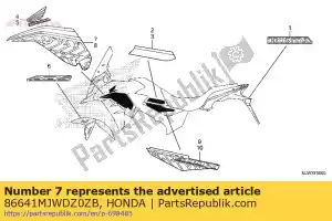 honda 86641MJWDZ0ZB naszywka, r. ?rodkowa maska ??*typ2* - Dół