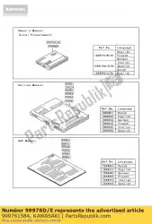 Qui puoi ordinare manuale di istruzioni, en / fr / de, da Kawasaki , con numero parte 999761584: