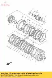 Qui puoi ordinare dado esagonale (30x) da Yamaha , con numero parte 901701632600: