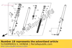 Tutaj możesz zamówić komplet widelca, l przód od Honda , z numerem części 51500MERD13:
