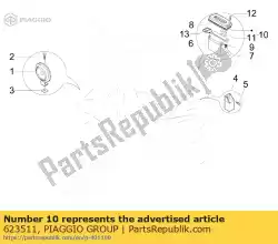 Qui puoi ordinare coperchio della batteria da Piaggio Group , con numero parte 623511: