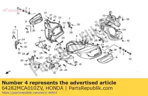 Honda 64282MCA010ZV capucha, r. lado * r303m * - Lado inferior