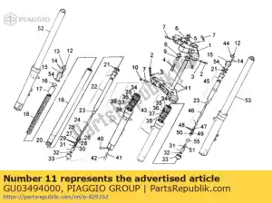 Piaggio Group GU03494000 base dello stelo - Il fondo