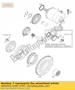 ktm 59040021048 reductor 48-z / 15-z - Lado inferior