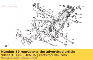 Honda 90441MT3000 rondelle, 10mm - La partie au fond