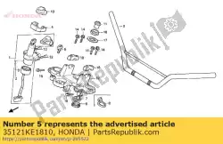 sleutel, blanco (nr. 1) van Honda, met onderdeel nummer 35121KE1810, bestel je hier online: