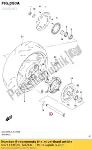 Suzuki 6471133E20 o? tylna - Dół