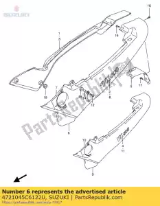 Suzuki 4721045C6122U deksel, frame, l - Onderkant