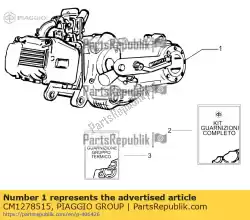 Ici, vous pouvez commander le moteur 50 4t / 4v e2 auprès de Piaggio Group , avec le numéro de pièce CM1278515: