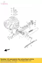 Ici, vous pouvez commander le guide, butée 1 auprès de Yamaha , avec le numéro de pièce 2P2E22310000: