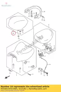 suzuki 4555015H01RB5 doos, zitstaart - Onderkant