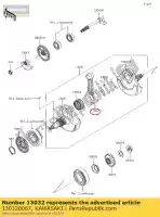 130320067, Kawasaki, connexion de tige, rouge kawasaki kx  f kx450f kx450 450 , Nouveau