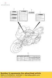 Aqui você pode pedir o manual, dono em Suzuki , com o número da peça 9901117H5001H: