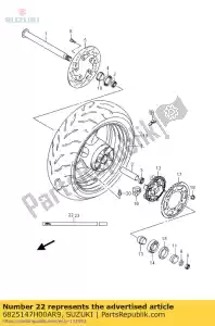 Suzuki 6825147H00AR9 cinta, rueda delantera - Lado inferior