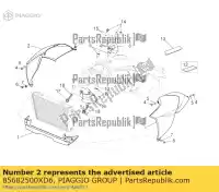 85682500XD6, Piaggio Group, rechts zijpaneel     , Nieuw
