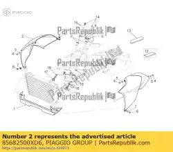 Ici, vous pouvez commander le panneau latéral droit auprès de Piaggio Group , avec le numéro de pièce 85682500XD6: