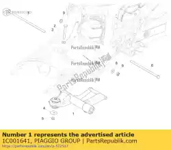 Ici, vous pouvez commander le bras oscillant complet auprès de Piaggio Group , avec le numéro de pièce 1C001641: