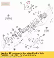 76505084100, KTM, houder demper cpl. husqvarna ktm  enduro smc 690 701 2014 2015 2016 2017 2018 2019 2020 2021, Nieuw