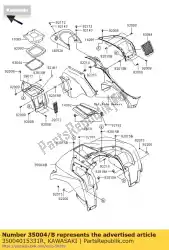 Here you can order the fender-front,s. Green kvf750gcf from Kawasaki, with part number 35004015331R: