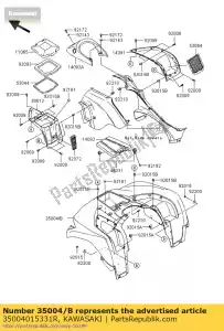 kawasaki 35004015331R fender-front,s.green kvf750gcf - Bottom side