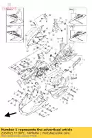 20SW217F10P2, Yamaha, cubierta, lado 5 yamaha xj 600 2011, Nuevo